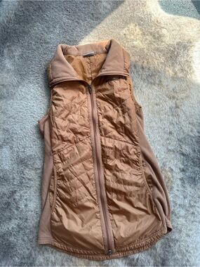 Light Brown Quilted Women's Vest Jacket